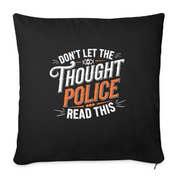 Conspiration de contrôle mental Mk-Ultra et gouvernement - Housse de coussin décorative 45 x 45 cm - noir - Devant