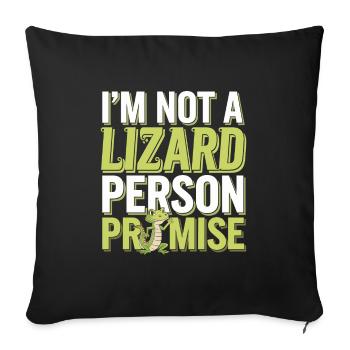 Lézard Peuple Reptile Conspiration Et Secret - Housse de coussin décorative 45 x 45 cm - noir - Devant
