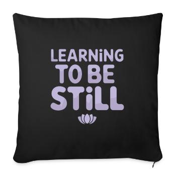 Calm Mind, Meditation Practice and Spiritual - Sofa pillowcase 17,3'' x 17,3'' (45 x 45 cm) - black - Front