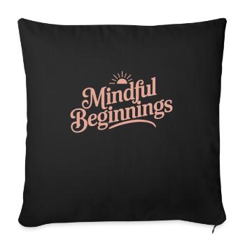 Calm Mind, Meditation Practice and Spiritual - Sofa pillowcase 17,3'' x 17,3'' (45 x 45 cm) - black - Front