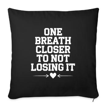 Calm Mind, Meditation Practice and Spiritual - Sofa pillowcase 17,3'' x 17,3'' (45 x 45 cm) - black - Front