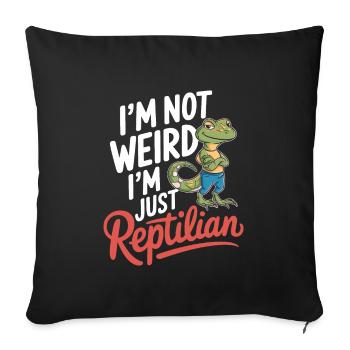 Lizard People Reptile Conspiracy And Secret - Sofa pillowcase 17,3'' x 17,3'' (45 x 45 cm) - black - Front