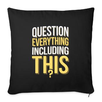 Conspiration de contrôle mental Mk-Ultra et gouvernement - Housse de coussin décorative 45 x 45 cm - noir - Devant