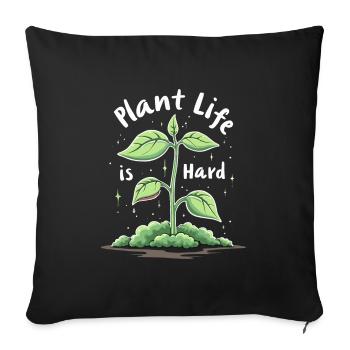 Plant Parent Black Thumb Funny Plant Care Struggle - Sofa pillowcase 17,3'' x 17,3'' (45 x 45 cm) - black - Front