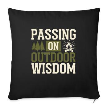 Scout Guide Camping Adventure Boy Girl Scout - Sofa pillowcase 17,3'' x 17,3'' (45 x 45 cm) - black - Front