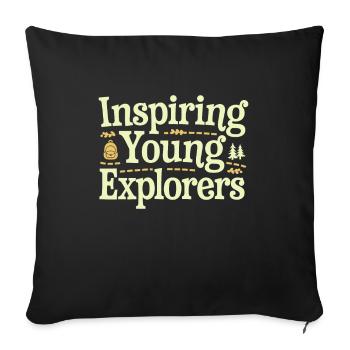 Scout Guide Camping Adventure Boy Girl Scout - Sofa pillowcase 17,3'' x 17,3'' (45 x 45 cm) - black - Front