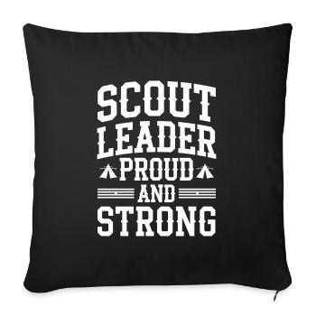 Scout Guide Camping Adventure Boy Girl Scout - Sofa pillowcase 17,3'' x 17,3'' (45 x 45 cm) - black - Front