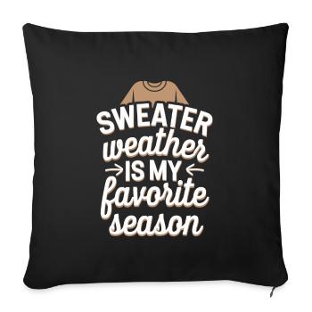 Hiver Confortable Culture Couvertures chaudes Chocolat chaud - Housse de coussin décorative 45 x 45 cm - noir - Devant