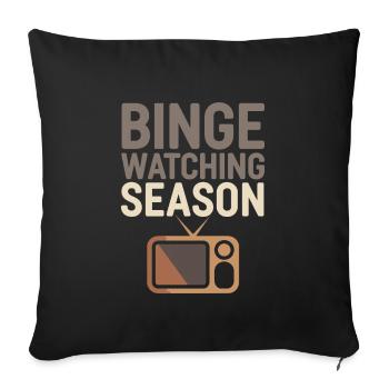 Hiver Confortable Culture Couvertures chaudes Chocolat chaud - Housse de coussin décorative 45 x 45 cm - noir - Devant