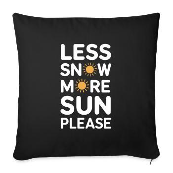 Hiver--froid-plaintes - Housse de coussin décorative 45 x 45 cm - noir - Devant
