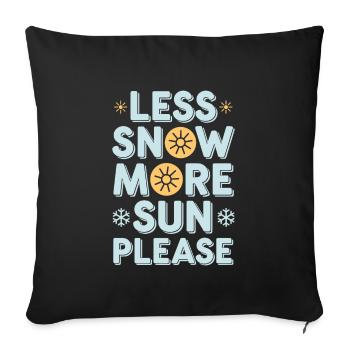 Hiver--froid-plaintes - Housse de coussin décorative 45 x 45 cm - noir - Devant