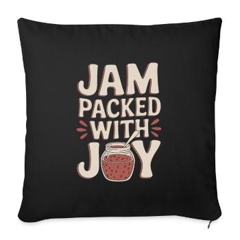 Conservation des aliments faits maison - Housse de coussin décorative 45 x 45 cm - noir - Devant