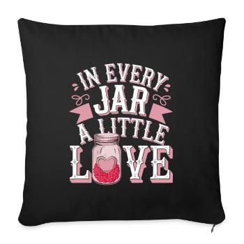Conservation des aliments faits maison - Housse de coussin décorative 45 x 45 cm - noir - Devant