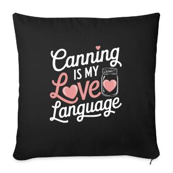 Preserving homemade food - Sofa pillowcase 17,3'' x 17,3'' (45 x 45 cm) - black - Front