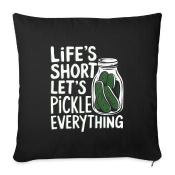 Conservation des aliments faits maison - Housse de coussin décorative 45 x 45 cm - noir - Devant