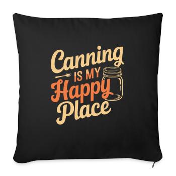 Conservation des aliments faits maison - Housse de coussin décorative 45 x 45 cm - noir - Devant