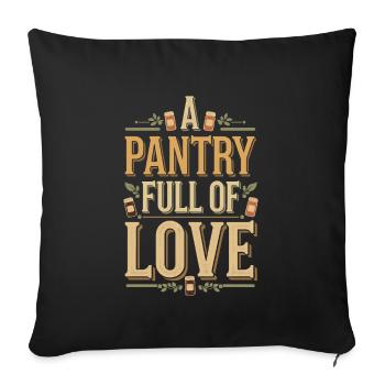 Conservation des aliments faits maison - Housse de coussin décorative 45 x 45 cm - noir - Devant