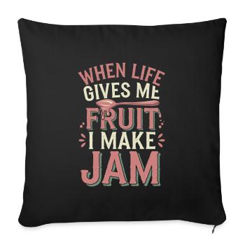 Conservation des aliments faits maison - Housse de coussin décorative 45 x 45 cm - noir - Devant