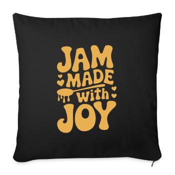Conservation des aliments faits maison - Housse de coussin décorative 45 x 45 cm - noir - Devant