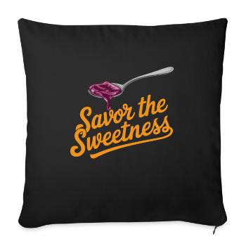 Conservation des aliments faits maison - Housse de coussin décorative 45 x 45 cm - noir - Devant