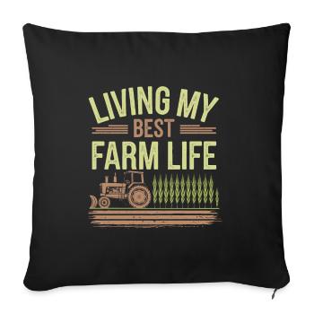 Farming Simulator Jeu d’agriculture virtuel Fan Farm - Housse de coussin décorative 45 x 45 cm - noir - Devant