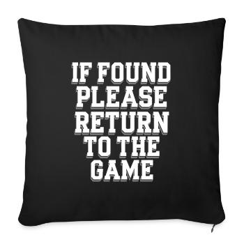 Introverted Gamer Declarer Calm - Sofa pillowcase 17,3'' x 17,3'' (45 x 45 cm) - black - Front