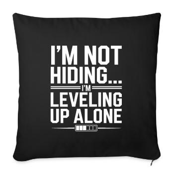 Introverted Gamer Declarer Calm - Sofa pillowcase 17,3'' x 17,3'' (45 x 45 cm) - black - Front
