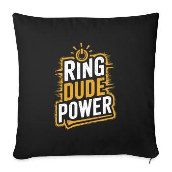 Ring Dude Wedding Ceremony Ring Guy - Sofa pillowcase 17,3'' x 17,3'' (45 x 45 cm) - black - Front