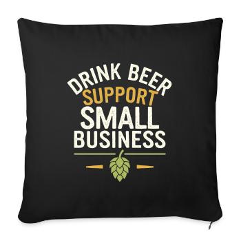 Craft-beer-enthusiast, Lokaler Brauerei-fan - Sofakissenbezug 45 x 45 cm - Schwarz - Vorne