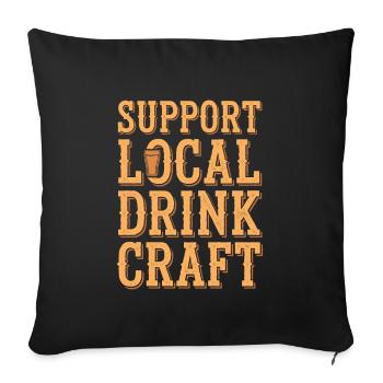 Craft-beer-enthusiast, Lokaler Brauerei-fan - Sofakissenbezug 45 x 45 cm - Schwarz - Vorne