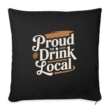 Craft-beer-enthusiast, Lokaler Brauerei-fan - Sofakissenbezug 45 x 45 cm - Schwarz - Vorne