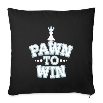 Chess humor lovers funny checkmate and checkmate - Sofa pillowcase 17,3'' x 17,3'' (45 x 45 cm) - black - Front