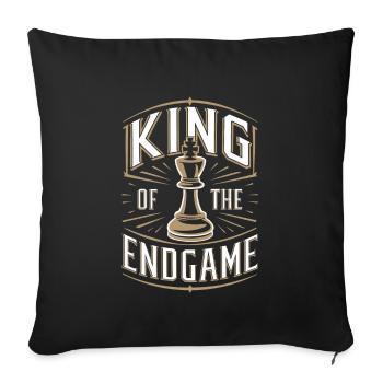 Chess humor lovers funny checkmate and checkmate - Sofa pillowcase 17,3'' x 17,3'' (45 x 45 cm) - black - Front