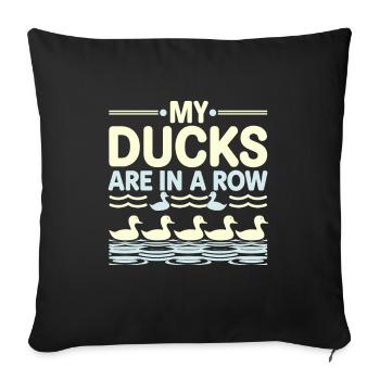 propriétaires de canards domestiques, amoureux des canards, - Housse de coussin décorative 45 x 45 cm - noir - Devant