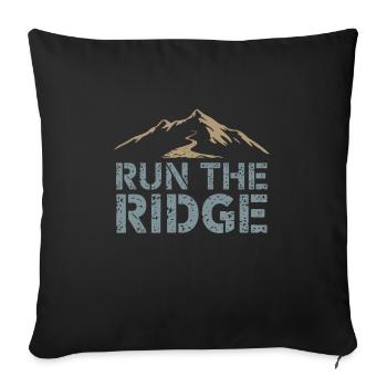 Running trails for trail running enthusiasts - Sofa pillowcase 17,3'' x 17,3'' (45 x 45 cm) - black - Front