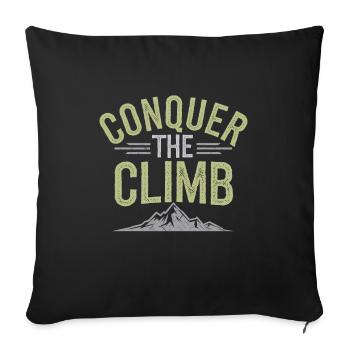 Running trails for trail running enthusiasts - Sofa pillowcase 17,3'' x 17,3'' (45 x 45 cm) - black - Front