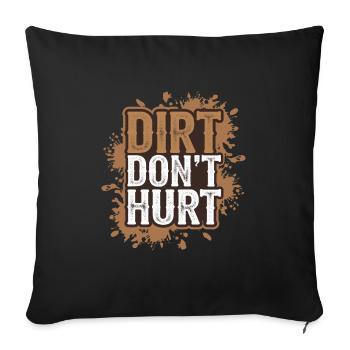 Running trails for trail running enthusiasts - Sofa pillowcase 17,3'' x 17,3'' (45 x 45 cm) - black - Front
