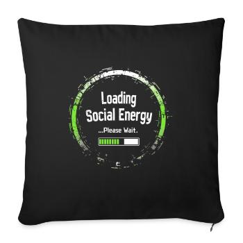 Introverted Gamer Declarer Calm - Sofa pillowcase 17,3'' x 17,3'' (45 x 45 cm) - black - Front
