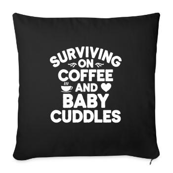 Parenthood humor New fathers have for the first time - Sofa pillowcase 17,3'' x 17,3'' (45 x 45 cm) - black - Front