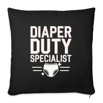 Humour parental Les nouveaux pères ont pour la première fois - Housse de coussin décorative 45 x 45 cm - noir - Devant