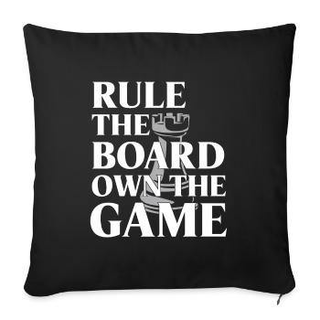 Chess Revival Movement Chess Lover Strategic - Sofa pillowcase 17,3'' x 17,3'' (45 x 45 cm) - black - Front