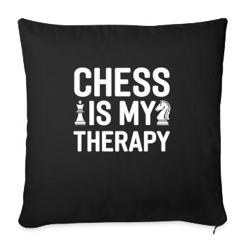Chess Revival Movement Chess Lover Strategic - Sofa pillowcase 17,3'' x 17,3'' (45 x 45 cm) - black - Front
