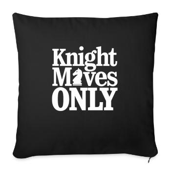 Chess Revival Movement Chess Lover Strategic - Sofa pillowcase 17,3'' x 17,3'' (45 x 45 cm) - black - Front