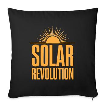 Solar Power Renewable Energy Sustainable Living - Sofa pillowcase 17,3'' x 17,3'' (45 x 45 cm) - black - Front