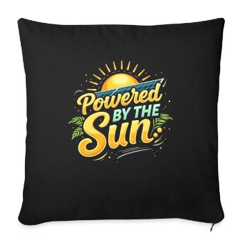 Énergie solaire Énergie renouvelable Mode de vie durable - Housse de coussin décorative 45 x 45 cm - noir - Devant