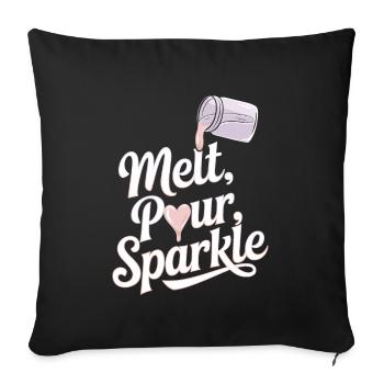 Handmade, creative candles to make yourself - Sofa pillowcase 17,3'' x 17,3'' (45 x 45 cm) - black - Front