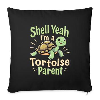 Soins des tortues pour les propriétaires de - Housse de coussin décorative 45 x 45 cm - noir - Devant