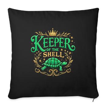 Soins des tortues pour les propriétaires de - Housse de coussin décorative 45 x 45 cm - noir - Devant