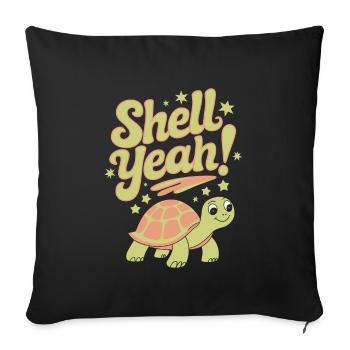 Soins des tortues pour les propriétaires de - Housse de coussin décorative 45 x 45 cm - noir - Devant