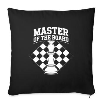 Chess Revival Movement Chess Lover Strategic - Sofa pillowcase 17,3'' x 17,3'' (45 x 45 cm) - black - Front